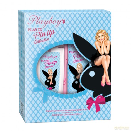 Zestaw Playboy Pin Up Deodorant Body Spray 150ml, Deodorant Natural Spray 75ml [2xPERFUMY]