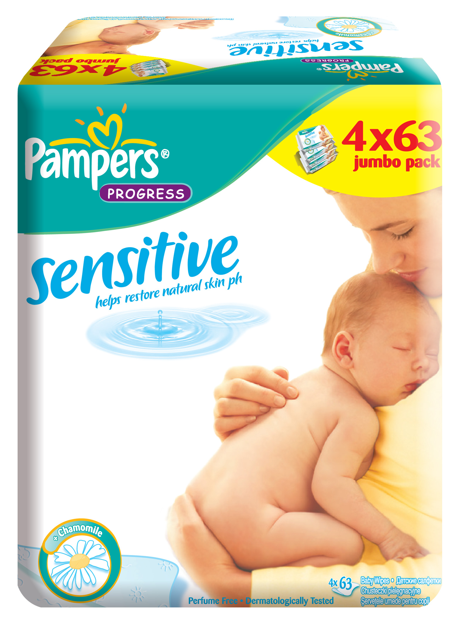 Pampers Sensitive Chusteczki Wkład 4 x 56szt.