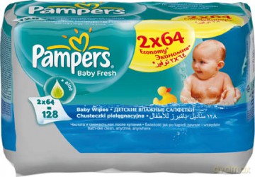 Baby Fresh Chusteczki Wkład 2x64sztuki [CHEMIA]