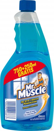 Mr Muscle Płyn Do Mycia Szyb Niebieski Zapas 750ml + 250ml [CHEMIA]