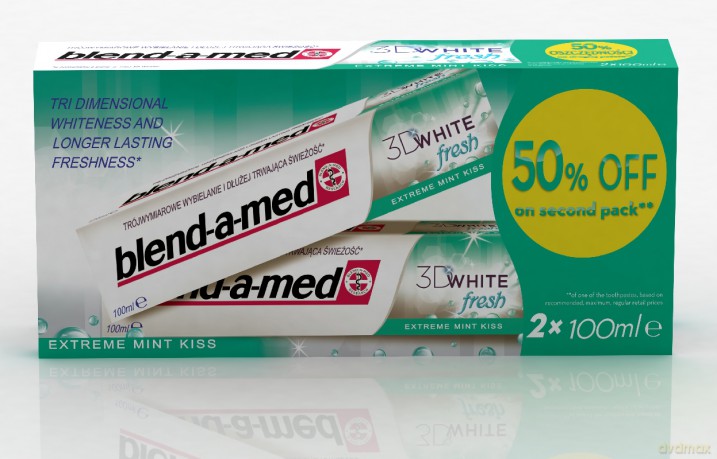 Blend-A-Med Pasta Do Zębów 3D Fresh Mintkiss 2x100ml [KOSMETYKI]