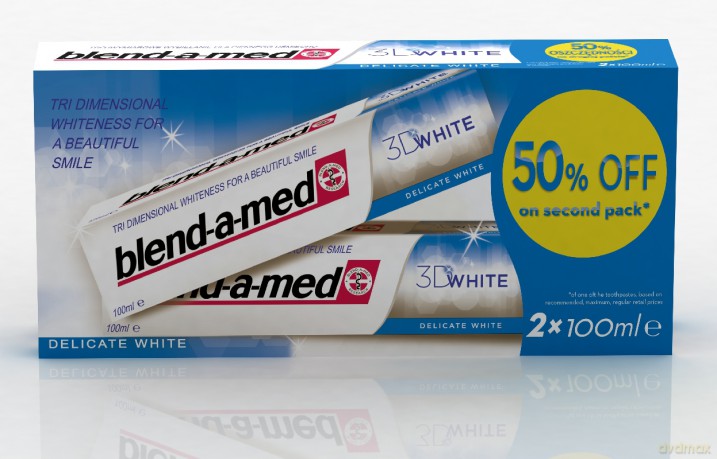 Blend-A-Med Pasta Do Zębów 3d Delicate 2x100ml [KOSMETYKI]
