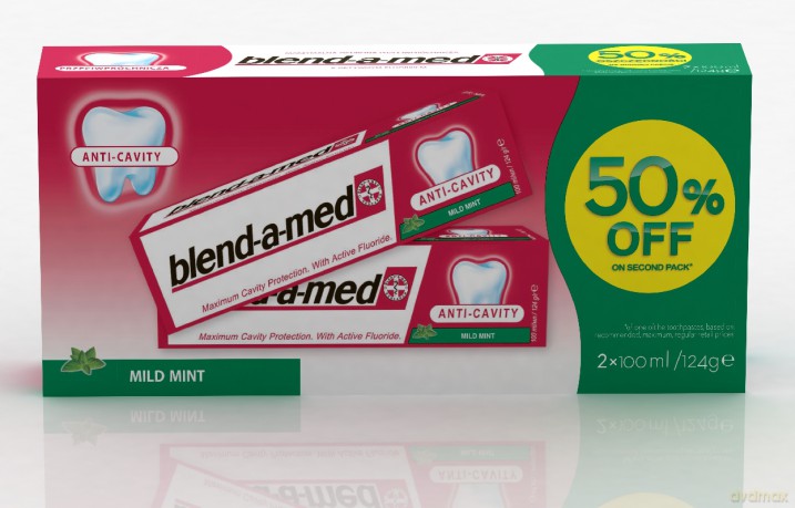 Blend-A-Med Pasta Do Zębów Anti Cavity Mint 2x100ml [KOSMETYKI]