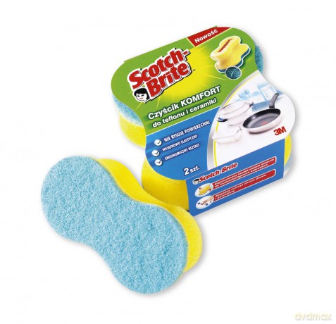 Czyścik Scotch Brite Komfort Do Teflonu I Ceramiki - 2sztuki [CHEMIA]