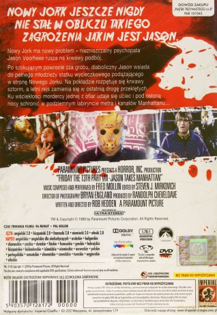 Piątek 13-tego 8: Jason zdobywa Manhattan [DVD]