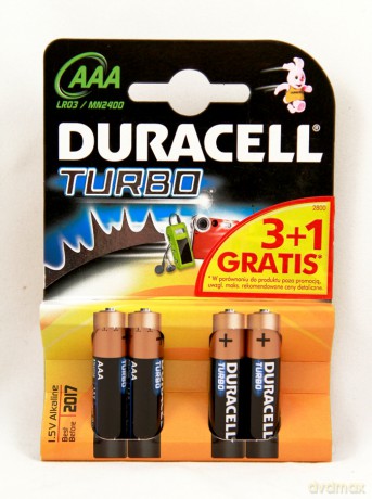 Duracell Turbo AAA Lr 03 3+1 [CHEMIA]