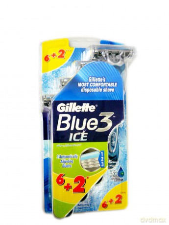 Gillette Blue3 Ice 6+2sztuki