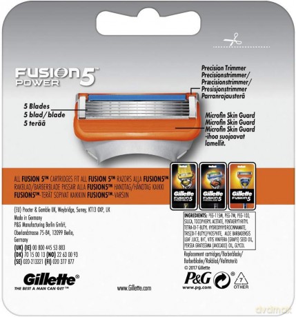 Gillette Fusion Power Wkład 4sztuki