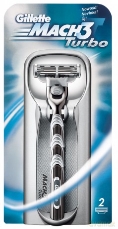 Gillette Mach3 Turbo Maszynka + 2 Wkłady