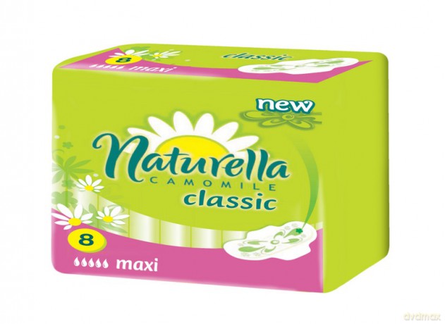Podpaski Naturella Maxi ze Skrzydełkami (8sztuk) [CHEMIA]