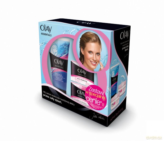 Zestaw Olay Active Hydrating Krem na dzień+Krem na noc+Żel do mycia twarzy [3xKOSMETYKI]