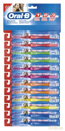 Oral-B Szczoteczka 123 Medium (Średnia) Blister 12sztuk