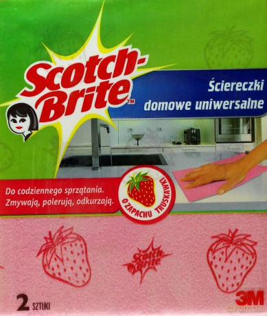 Scotch-Brite Ścierki Domowe Truskawki 2sztuki [CHEMIA]