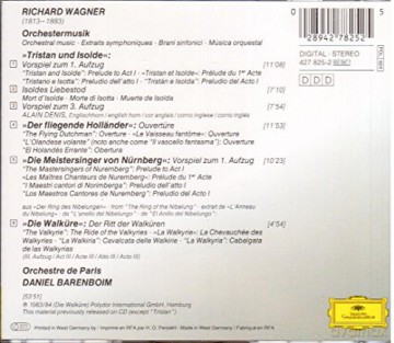 Odep Barenboim: Wagner:Tristan Prelude + [CD]