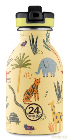 24 Bottles Butelka miejska 250 ml pokrywa sportowa - Jungle Friends