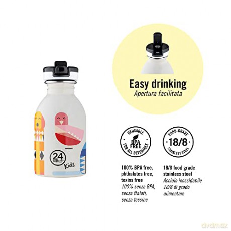 24 Bottles - Kids Collection - Urban Bottle 250 ml w. Sports Lid - Magic Friends (24B931)