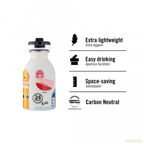 24 Bottles - Kids Collection - Urban Bottle 500 ml w. Sports Lid - Jungle Friends (24B917)