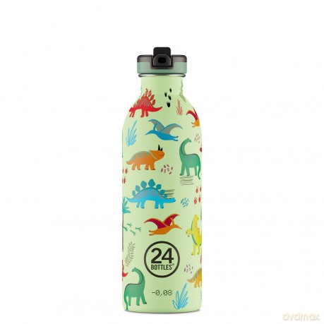 24 Bottles - Kids Collection - Urban Bottle 500 ml w. Sports Lid - Jurassic Friends (24B937)