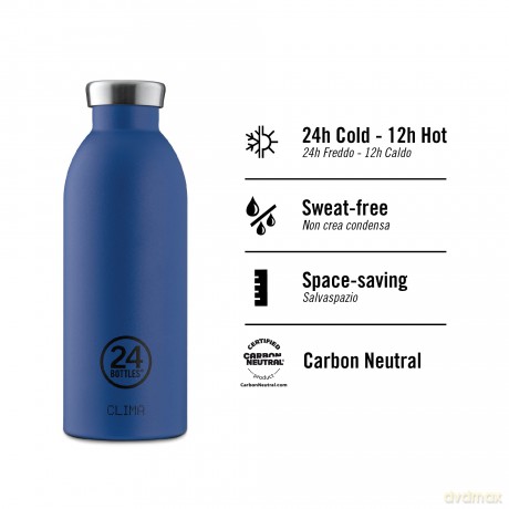 24 Bottles - Clima Bottle 0,85 L - Rustic Deep Blue (24B433)