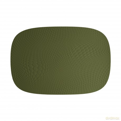 Aida - Karim Rashid - Olive placemat 95% recycled leather (13605)