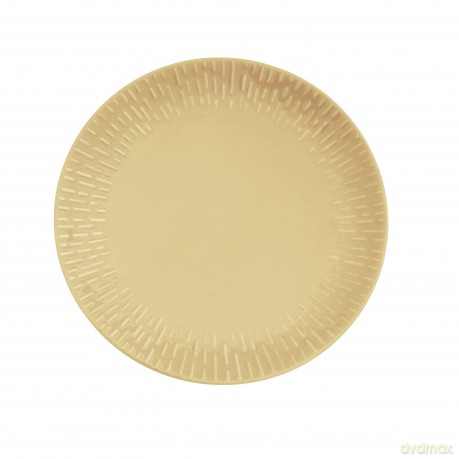 Aida - Life in colour - Confetti - Mustard dinner plate w/relief porcelain (13383)