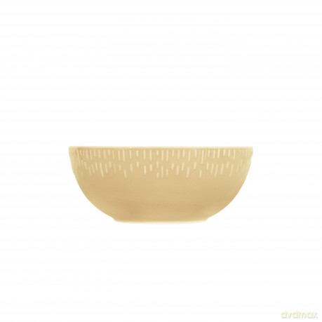 Aida - Life in Colour - Confetti - Mustard saladbowl w/relief porcelain (13390)