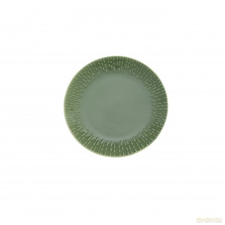 Aida - Life in Colour - Confetti - Olive dessert plate w/relief porcelain (13402)