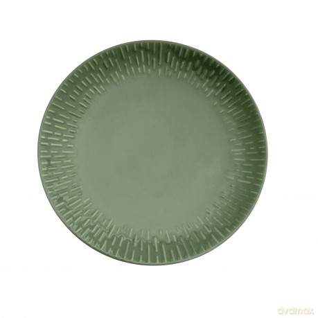 Aida - Life in Colour - Confetti - Olive dinner plate w/relief porcelain (13403)