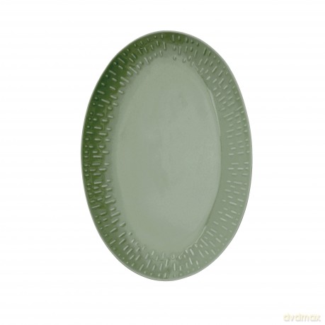 Aida - Life in Colour - Confetti - Olive oval dish w/relief porcelain (13414)