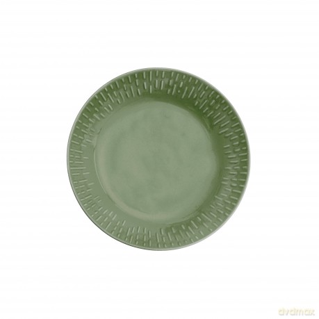 Aida - Life in Colour - Confetti - Olive pasta plate w/relief porcelain (13404)
