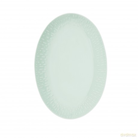 Aida - Life in Colour - Confetti - Pistachio oval dish w/relief porcelain (13494)