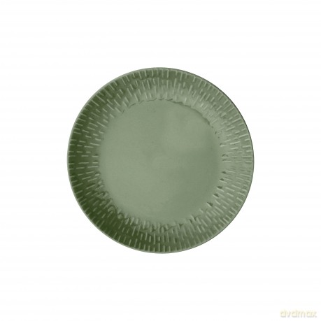 Aida - Life in Colour - Confetti Olive lunch plate w/relief porcelain (13406)