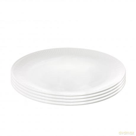 Aida - Relief - Set of 4 - White dinner plate - 27cm (35183)