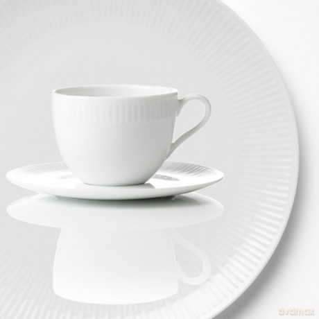 Aida - Relief - Set of 4 - White lunch plate - 22 cm (35186)