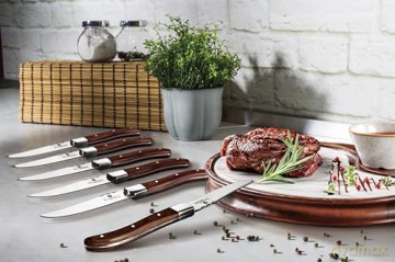 BerlingerHaus - 6 pcs steak knife with black wood handle (BH/2469)