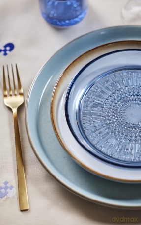 Bitz - Gastro Plate 27 cm - Grey/Ligth Blue (821251)