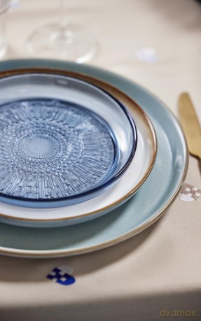 Bitz - Gastro Plate 27 cm - Grey/Ligth Blue (821251)
