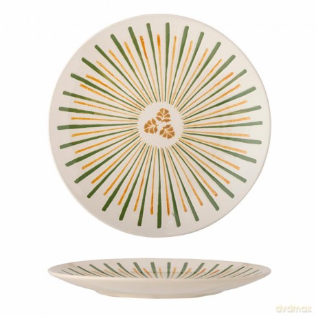 Bloomingville - Heikki Serving Plate, Green, Stoneware (82060379)