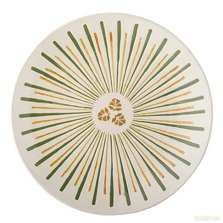 Bloomingville - Heikki Serving Plate, Green, Stoneware (82060379)