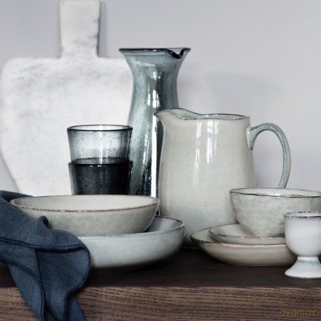 Broste Copenhagen - Nordic Serving Plate Square, Stoneware - Sand