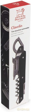 Peugeot - Clavelin corkscrew 14 cm Black/Steel