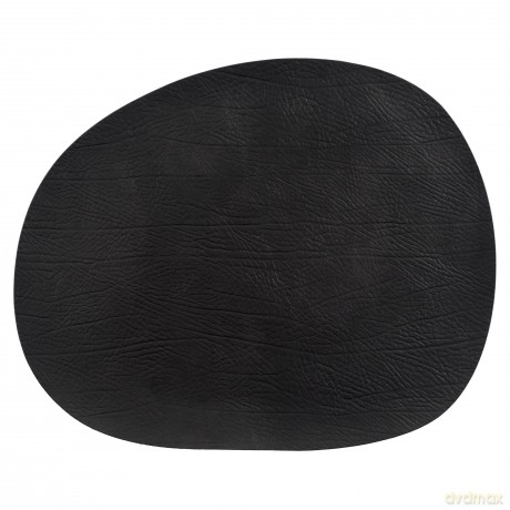 RAW - Buffalo placemat - Recycled leather - 1 pc - Black