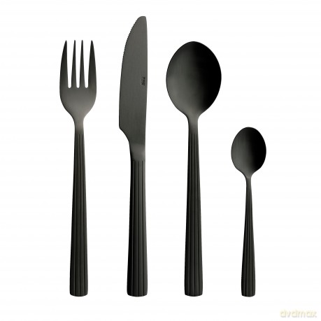 RAW - Cutlery 24 pcs giftbox - Matte black (14631)