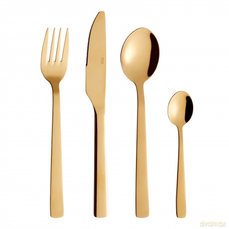 RAW - Cutlery set - Dishwasher safe - Gold - 24 pcs (15827)
