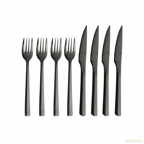 RAW - Steakset - Dishwasher safe - Black coating - 8 pcs (15516)