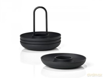 Kieliszki do jajek Zone Denmark - Singles Egg Cups With Holder - Black (332021)
