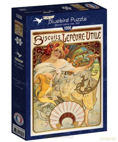 BLUEBIRD 1000 el. Ciasteczka Lefevre-Utile, Alfons Mucha [PUZZLE]