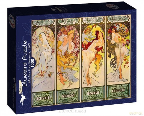 BLUEBIRD 1000 el. Cztery sezony, Alfons Mucha [PUZZLE]