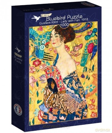 BLUEBIRD 1000 el. Kobieta z wachlarzem, Gustave Klimt [PUZZLE]