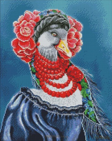 Diamentowa mozaika bez ramy - Ukraińska gęś 40x50c